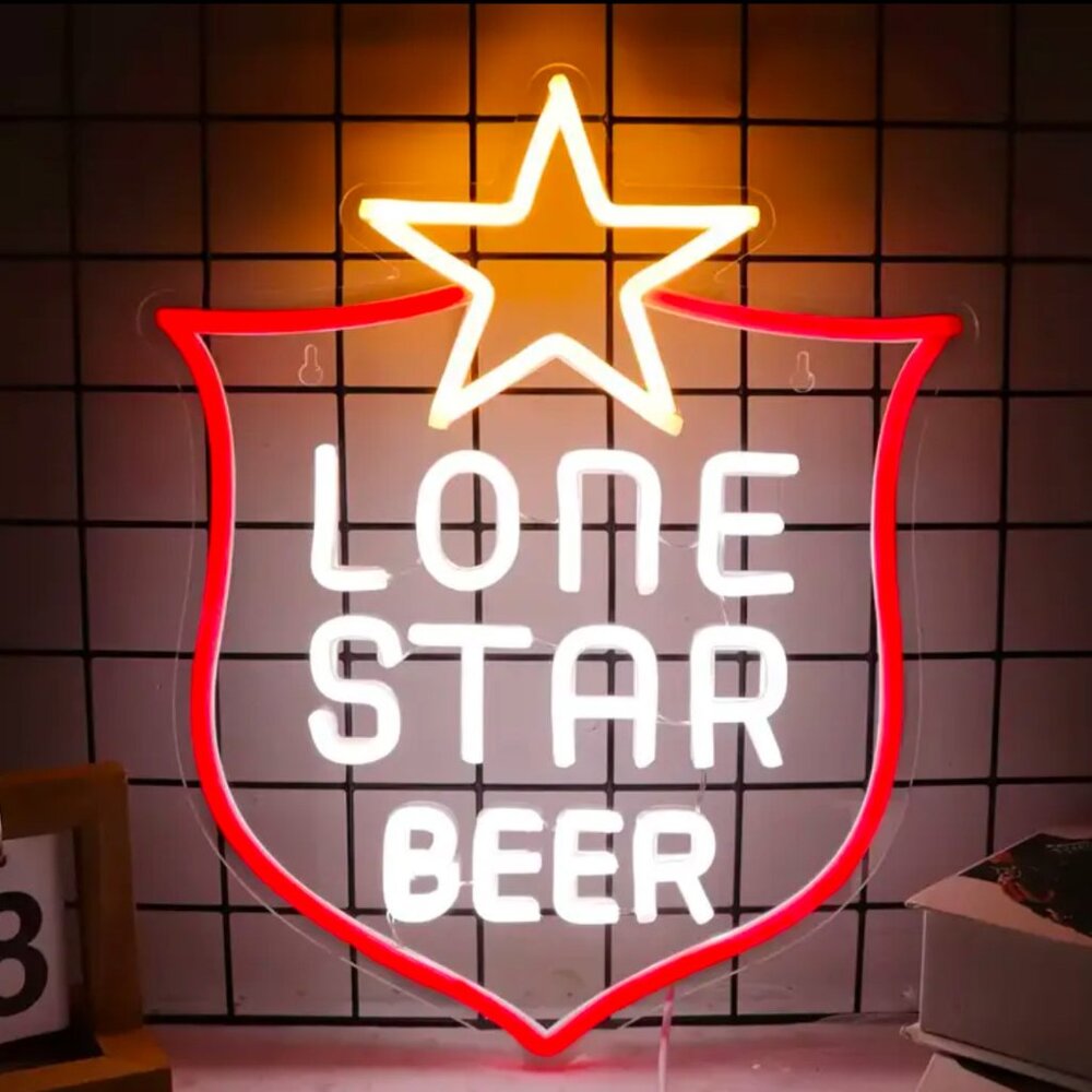 LONG STAR  NEON LED SIGN